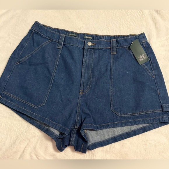 Wild Fable super high rise utility denim shorts NWT Juniors size 17 - Picture 1 of 8